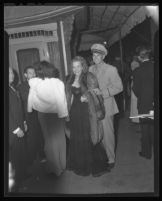 Ronald Reagan and Jane Wyman at the premier of "Tales of Manhattan" at Grauman's Chinese Theater, 1942