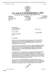[Letter from P Tlais to Laurent Shibli regarding outstanding account due to BLOM]