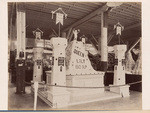 View of exhibit of New England Soap Co. Fishbeck & Glootz, proprietors, toilet and laundry soaps, Queen Lily Soap, 307 Sacramento St., at Mechanic's Institute Fair, 1895