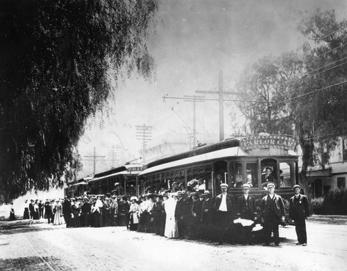 Trolley cars in Hollywood