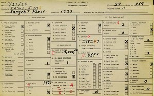 WPA household census for 1723 SARGENT, Los Angeles