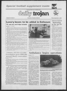 Daily Trojan, Vol. 102, No. 9, September 12, 1986