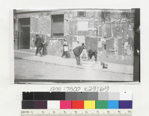 [Street scene with pedestrians in Chinatown, San Francisco]