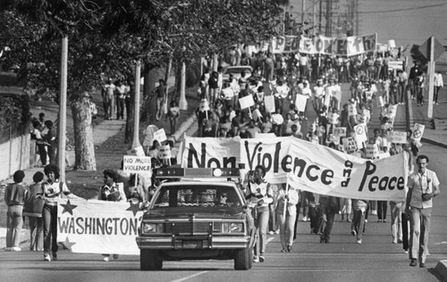 Washington High students march for non-violence