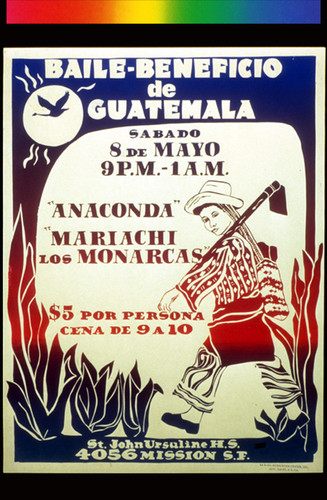Baile-Beneficio de Guatemala, Announcement Poster for