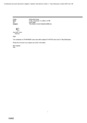 [An Email from Susan Schiavetta to Espin Niger regarding Tlais master control Datasheet 2002 xls]