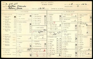 WPA household census for 1614 ROTARY DRIVE, Los Angeles