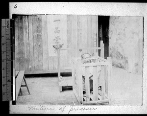 Prisoner being tortured following Kucheng massacre, Fujian, China,1895