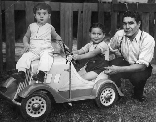 Bobby Pacho with his sons