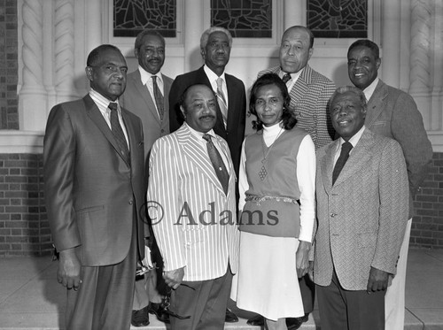 Group posing together at the Second Baptist Church, Los Angeles, ca. 1965