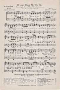 O Lord show me the way, 1934