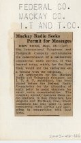 Mackay Radio Seeks Permit for Messages