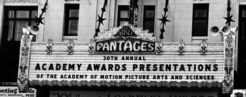 Marquee, RKO Pantages Theatre