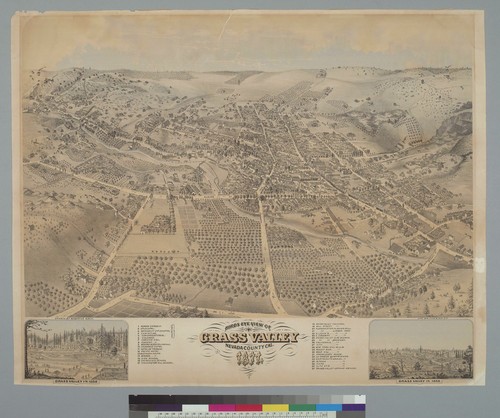 Bird's-eye view of Grass Valley, Nevada County, Cal[ifornia] 1871