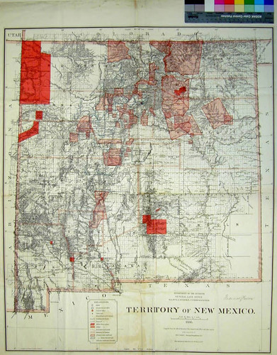 Territory of New Mexico. 1886 : Compiled from the official Records of the General Land Office and other sources under the Supervision of Geo. U. Mayo, Chief Draughtsman G.L.O. Compiled and drawn by Robert H. Morton