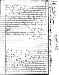 Deed for transfer of land from Emma Wieland to Gottlieb Beutel, Santa Rosa, California, April 14 1892