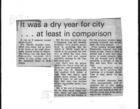 It was a dry year for city ... at least in comparison
