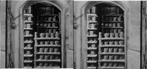 "Glost - kiln" interior view of a small one. Lenox inc." makers of fine chinaware, Trenton, N.J
