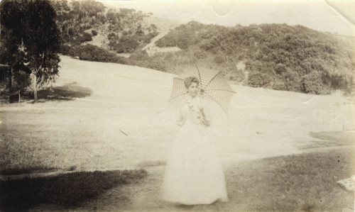 Visitor at the Blithedale Hotel, Mill Valley, circa 1889 [photograph]