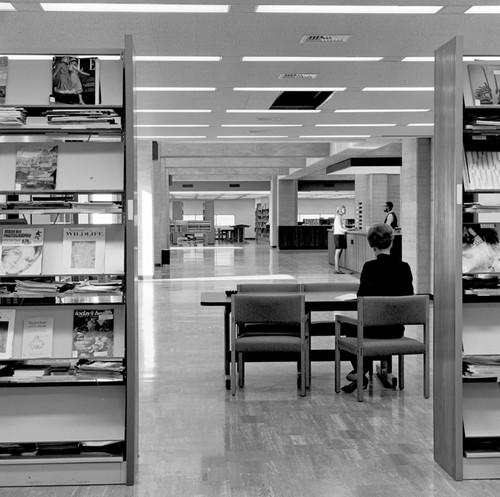 The periodical section of the Central University Library on the campus of UCSD. December 29, 1970