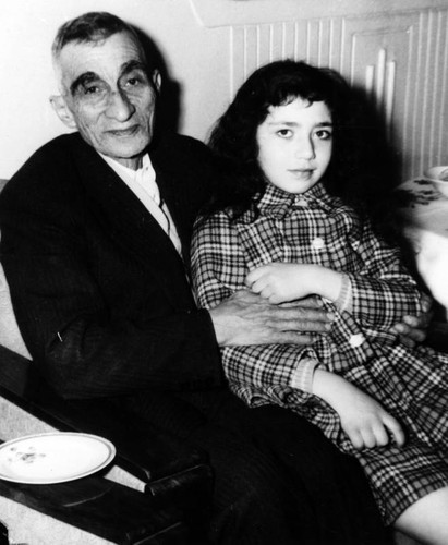 Iranian girl with grandfather