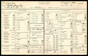 WPA household census for 1234 WEST 71ST STREET, Los Angeles County