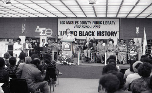 A.C. Bilbrew Library event honoring Delta Sigma Theta, Los Angeles, 1989