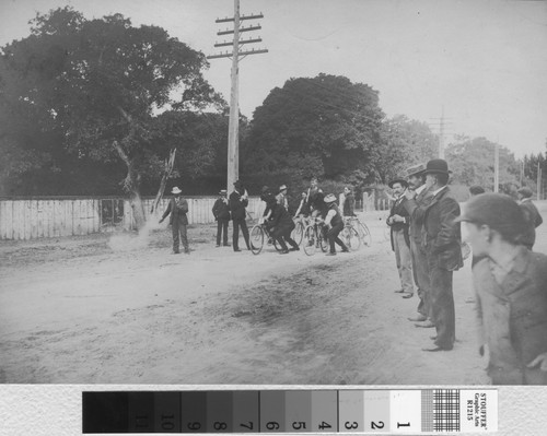Bicycle Race - July 4th in San Mateo (ca. 1920's or early 1930's)
