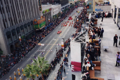 Hollywood Lunar New Year parade, aerial view