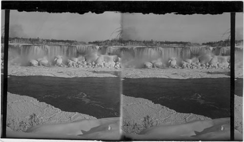 The Ice Bridge and American Falls, Niagara, N.Y