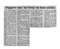 Diggers say 'so long' to lost adobe