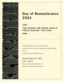 Day of Remembrance 2003