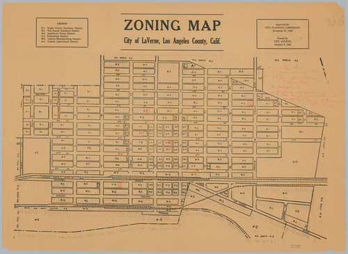 Zoning Map, City of La Verne, Los Angeles County, Calif