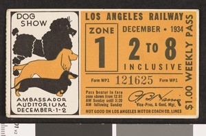 Los Angeles Railway weekly pass, 1934-12-02