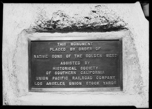 Dedication of the Battle of La Mesa monument, Southern California, 1926
