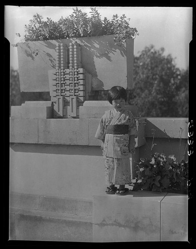Keno Yamato at Hollyhock House, Barnsdall Park, Los Angeles, 1927