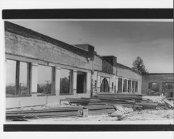 Petaluma High School being torn down, Petaluma, California, 1958