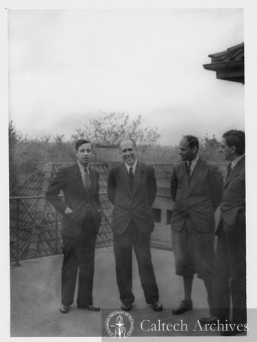 Milton Plesset, Niels Bohr, Fritz Kalckar, and Edward Teller in Copenhagen