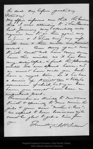 Letter from A. H Sellers to John Muir, 1895 Apr 8