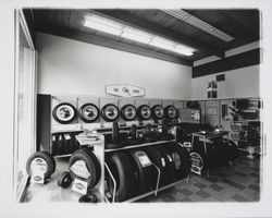 Show room at Forsyth Tire Co., Santa Rosa, California, 1964