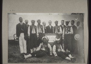 Soldiers' Christian Association / Westindian Regiment, Christianborg / Europäer: Kaundinga, Deyhle, Giezendanner, A. Opferkuch, Missionar Schultze