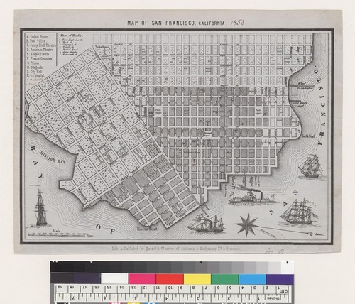 Map of San Francisco, California, 1853