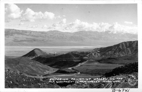 Entering Panamint Valley on the Mt. Whitney-Death Valley Highway