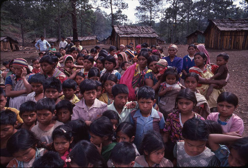 Guatemalan refugees celebrate Christmas, Santiago el Vértice, 1982