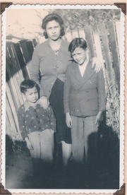 Sotera Pacheco with her two sons Robert and Manuel, East Los Angeles, California