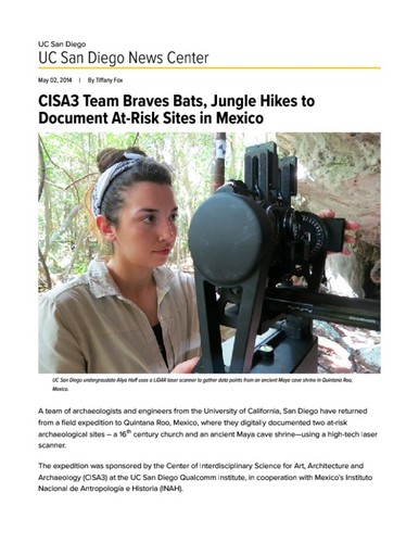 CISA3 Team Braves Bats, Jungle Hikes to Document At-Risk Sites in Mexico