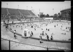 Opening of Olympic pool for children, Los Angeles, CA, 1933