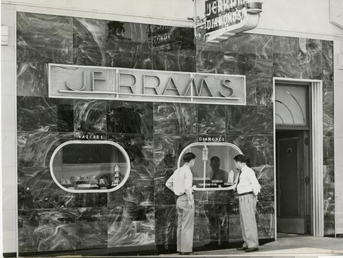 Jerram's, jewelry store, San Luis Obispo, circa 1967