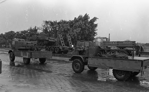 Military vehicles, Managua, 1979