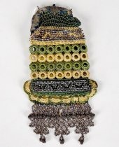 Crocheted and beaded purse